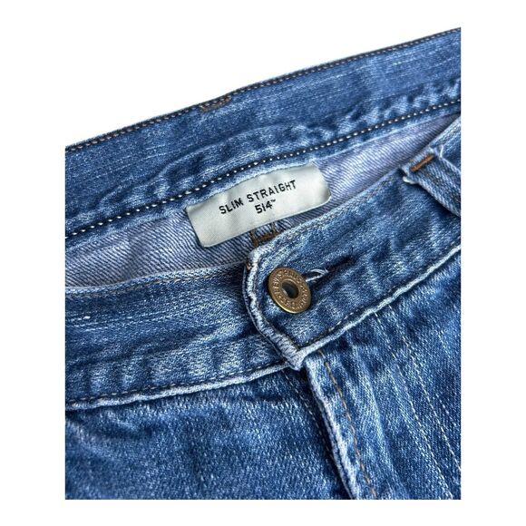 Levi’s 514 Slim Straight Jeans 34x32 Men’s Good Condition - Picture 4 of 7